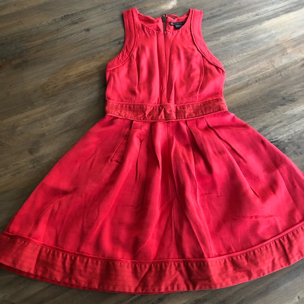 Armani Exchange Coral Fit and Flare Dress (0)